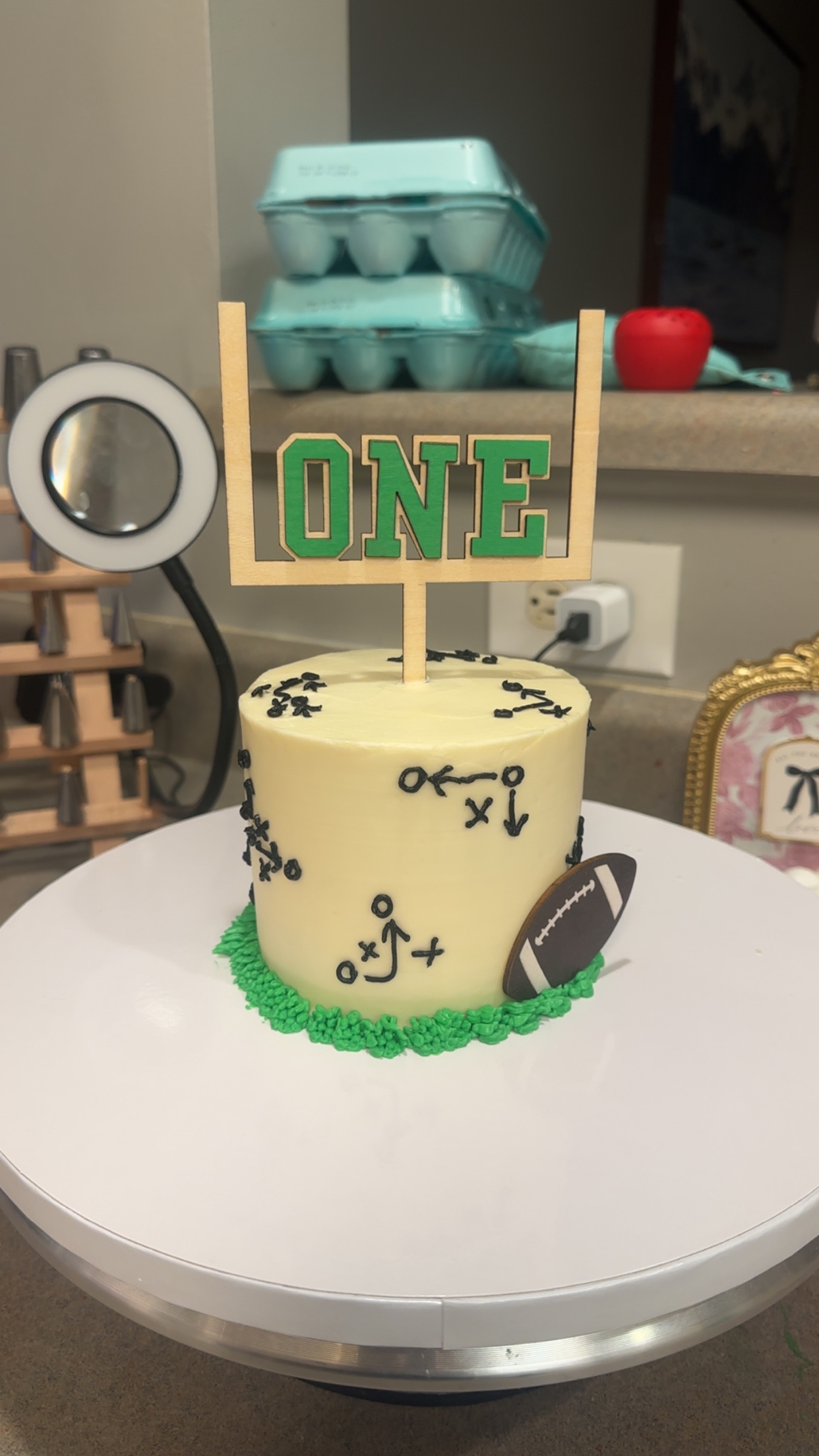 Football smash cake