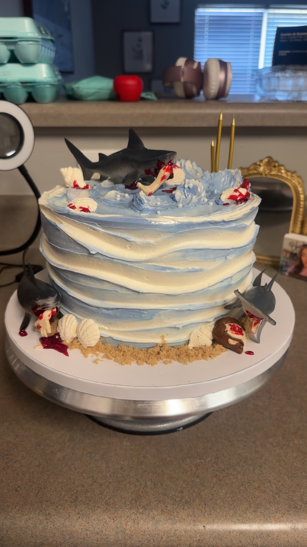 Shark birthday cake