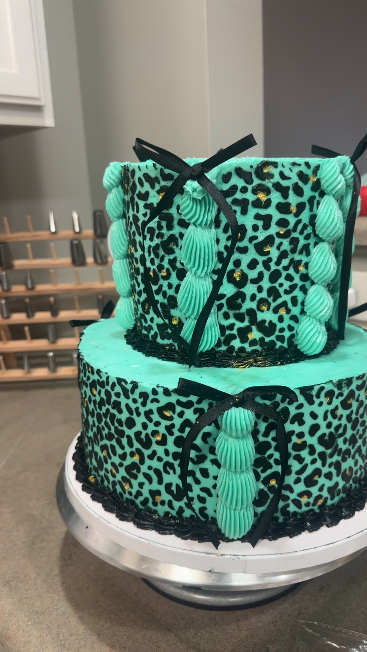 Medium two tiered cake