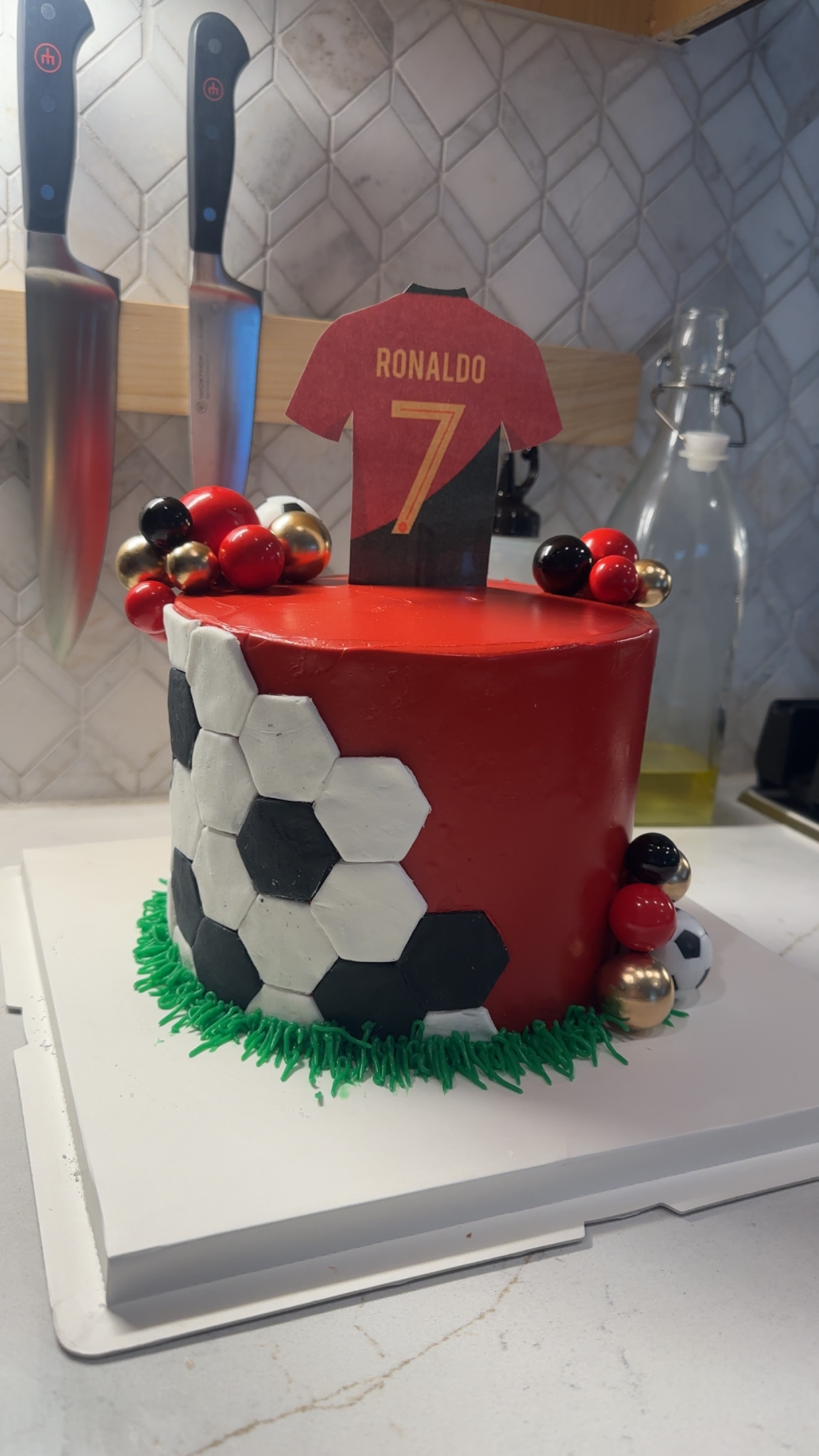 Custom soccer cake