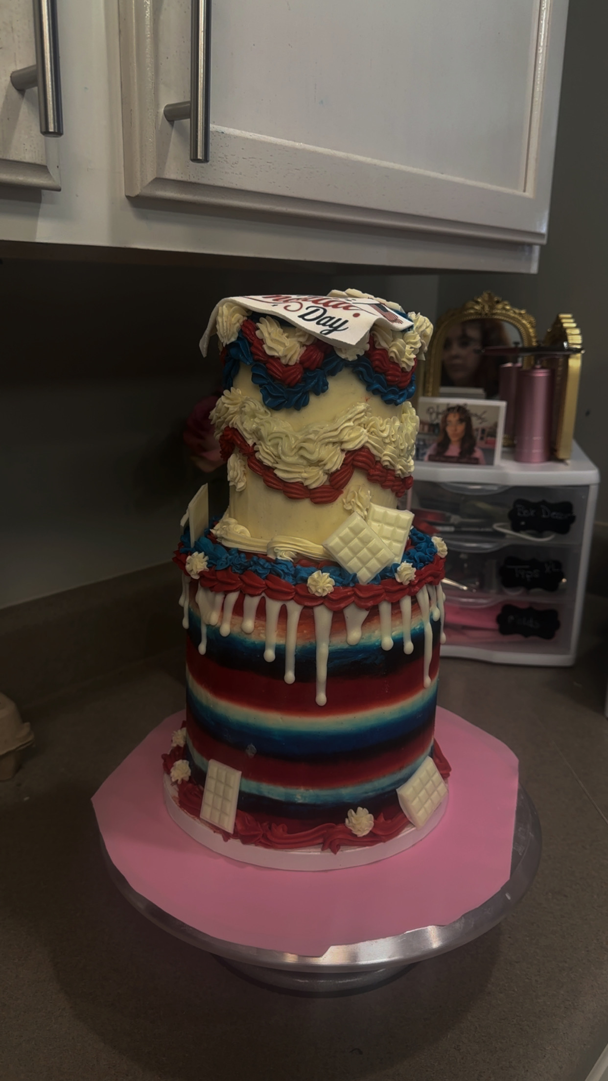 2 tier Memorial Day cake