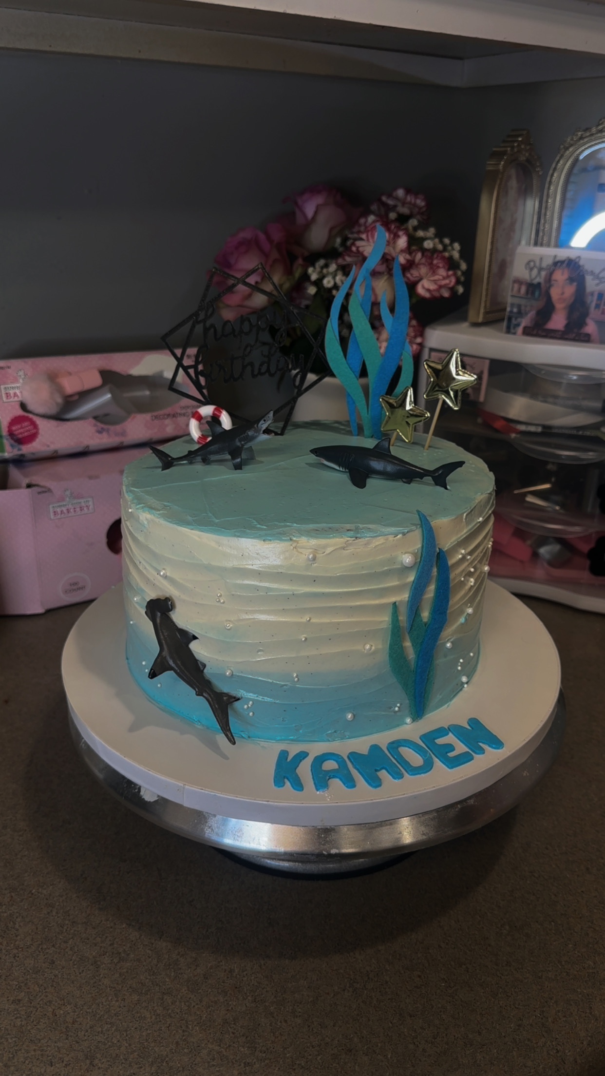 Custom shark cake