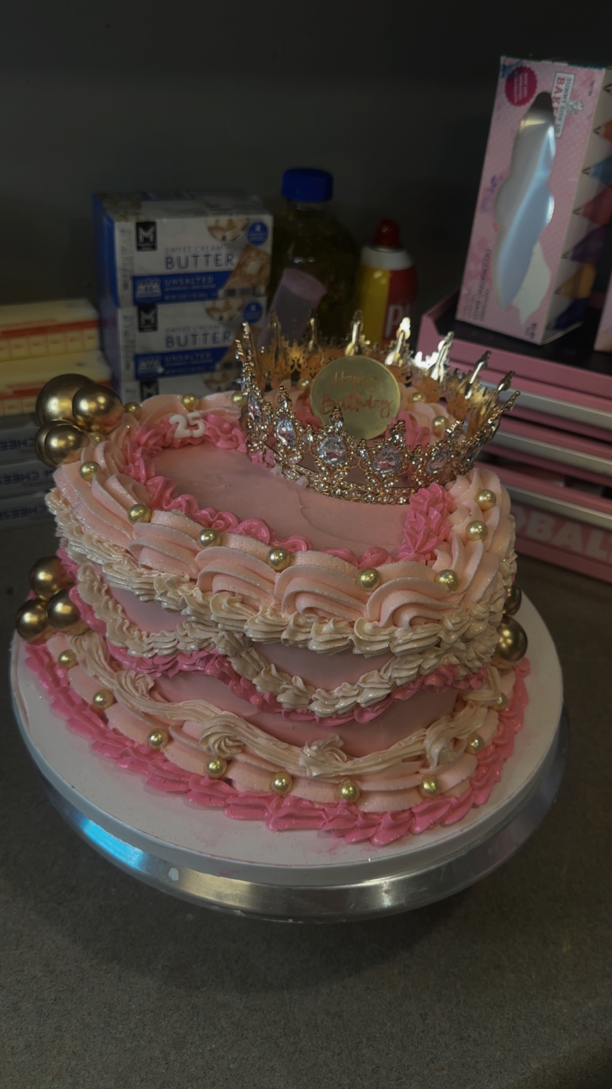 Princess heart cake