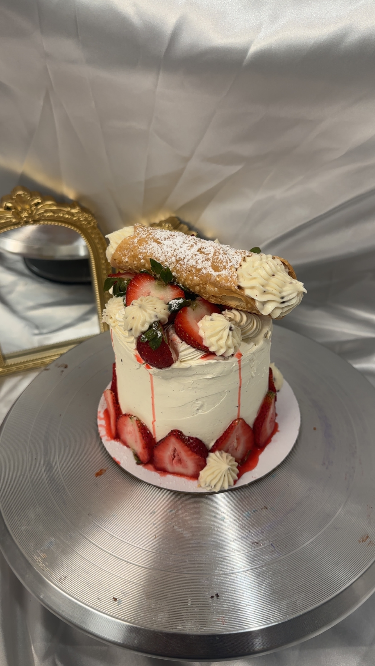 Custom cannoli cake