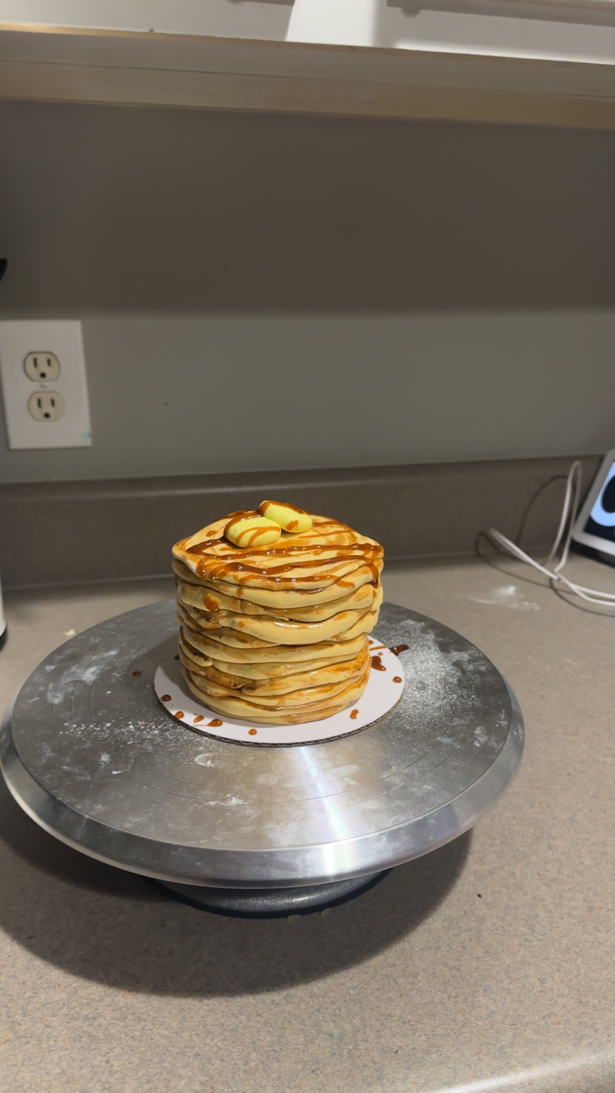 Realistic pancake cake