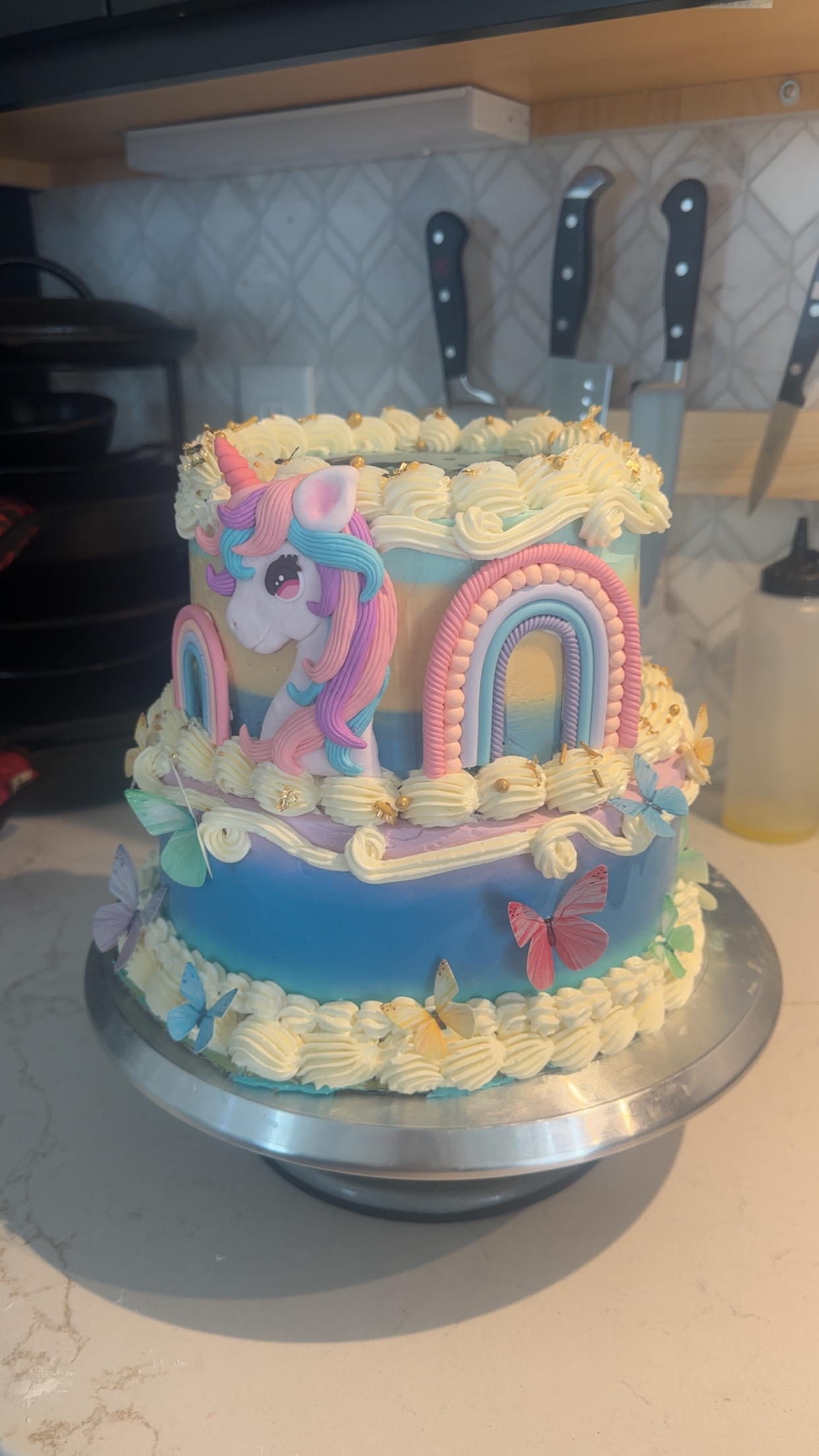 Custom medium two tier cake