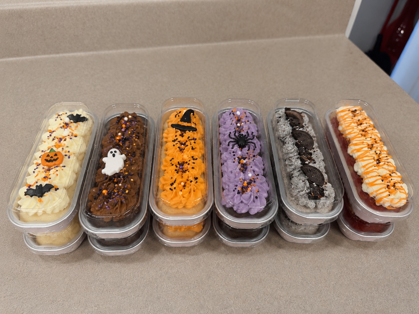 Spooky cake loaves